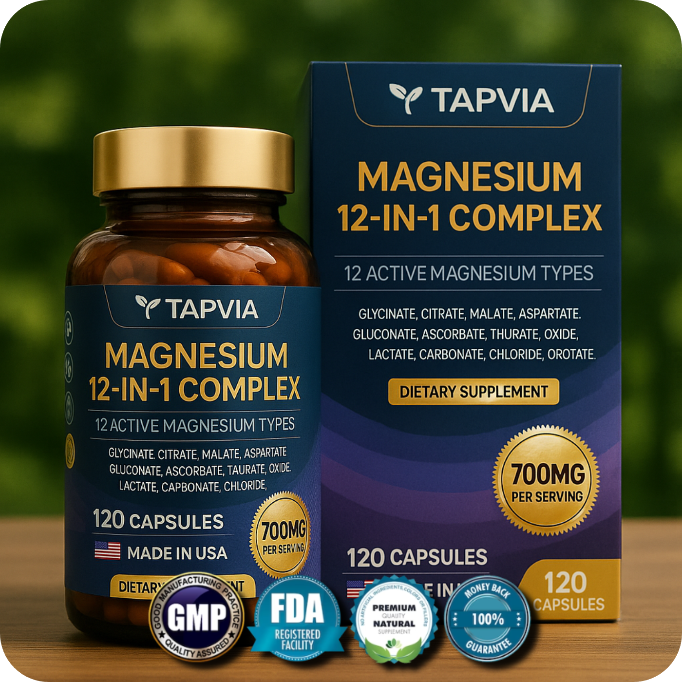Tapvia's 12-in-1 Magnesium Complex 700mg